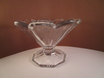 Vintage Clear Glass Colonial Compote Fruit Candy Bowl Dish