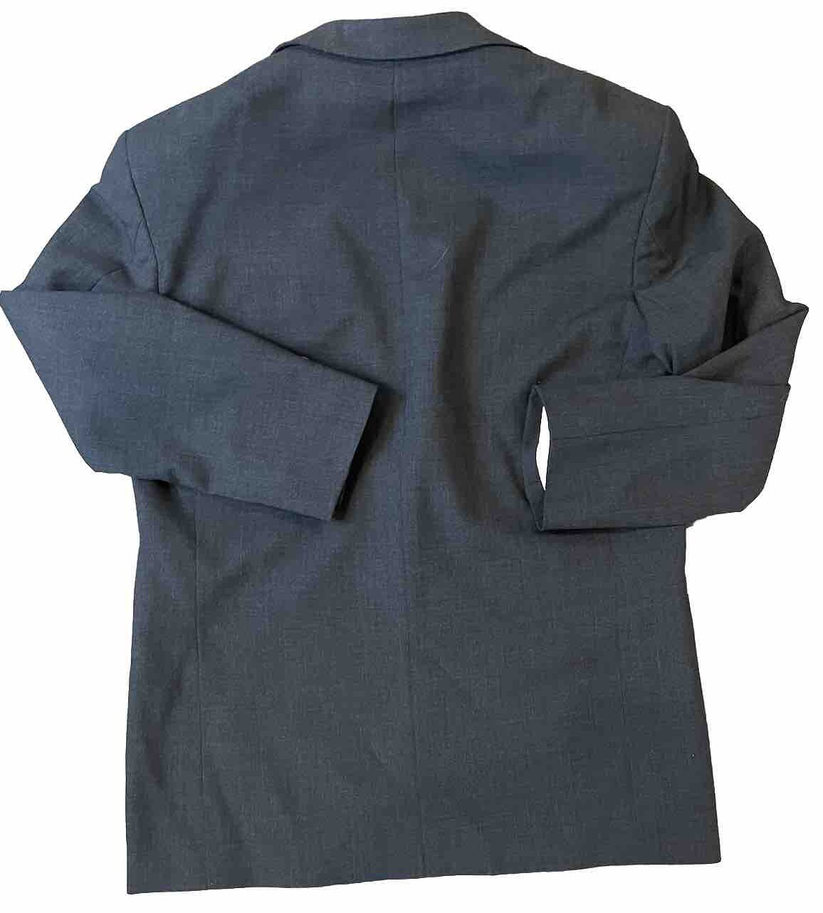 Giacca Blazer Yves Saint Laurent Lana Abito Vintage YSL Designer Grigio Scuro 44