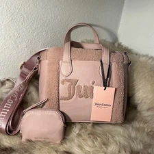 NWT Juicy Couture Silver Lining Mini Tote - Dusty Blush