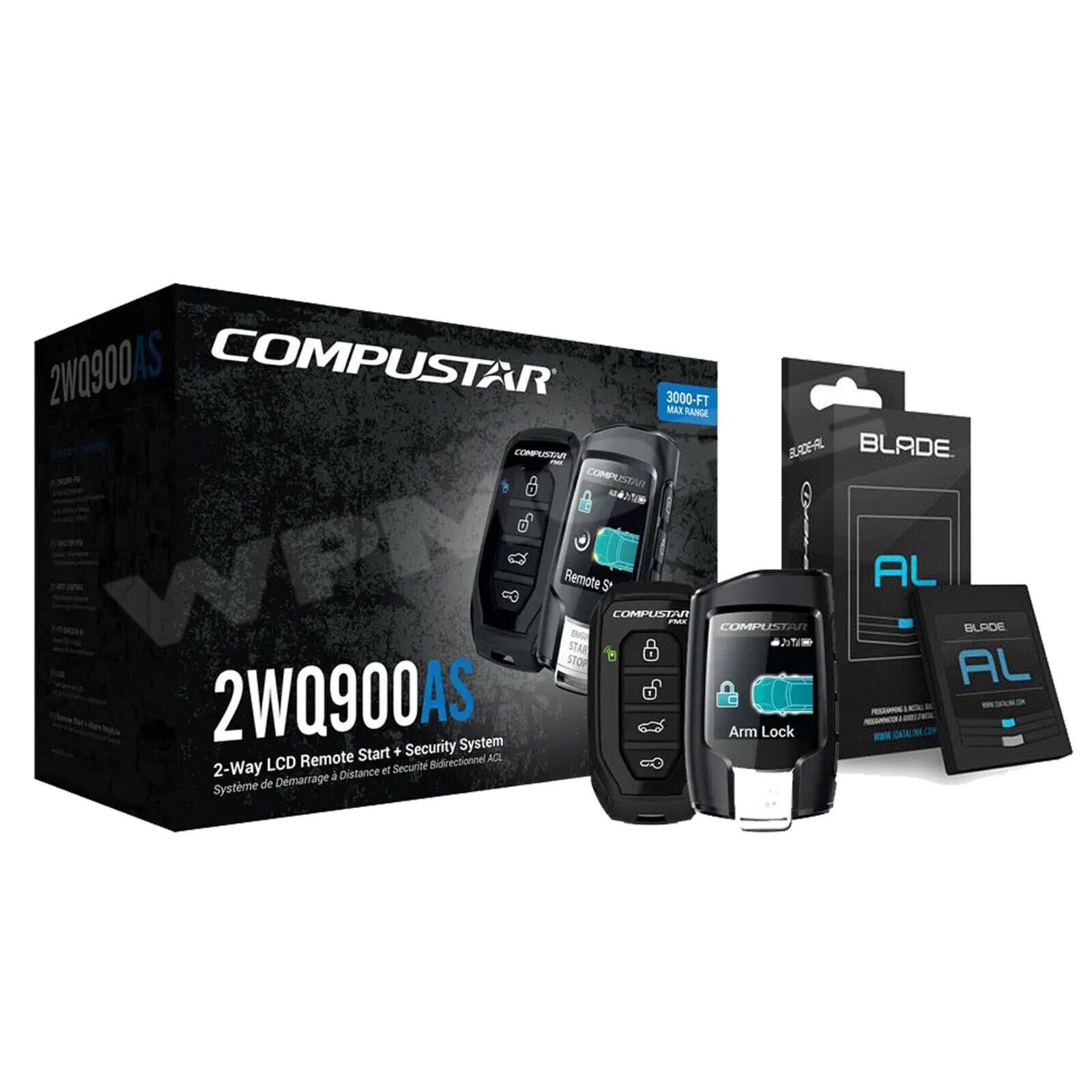 COMPUSTAR 2WQ900AS Security + Remote Start All-in-One 2-Way Remote Start +  Alarm Bundle Model: CS2WQ900-AS