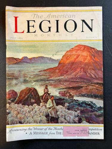 Vintage Mag-The AMERICAN LEGION MAGAZINE luglio 1932 - Grande fortuna sciopero annuncio sul retro - Foto 1 di 13