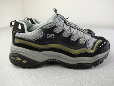 Skechers Sport Sz Navy Blue Gray Fashion Sneakers Slip On