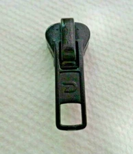 #8 Black Slider old style for molded plastic zipper (will work with YKK)