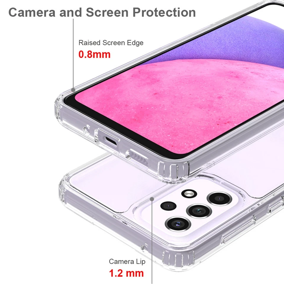 FLORES ROJAS Funda Antigolpes + Vidrio Templado para Teléfono Galaxy A54 5G Cubierta Transparente Foto 4 de 4