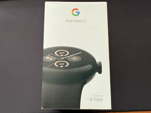 NEW Google Pixel Watch 2 41mm Matte Black Aluminum Case with Obsidian Black Band