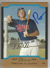 Minnesota Twins TREVOR PLOUFFE autographed 2004 Bowman Gold - THICK