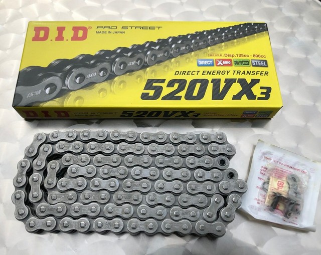 xRing Chain DID 520 VX3, DID520VX3 Chain, 106 Links, XT 600 E, KLR 650