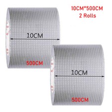 2 x Waterproof Tape Butyl Rubber Sealant Liner Leak Roof Repair Adhesive 10CMX5M