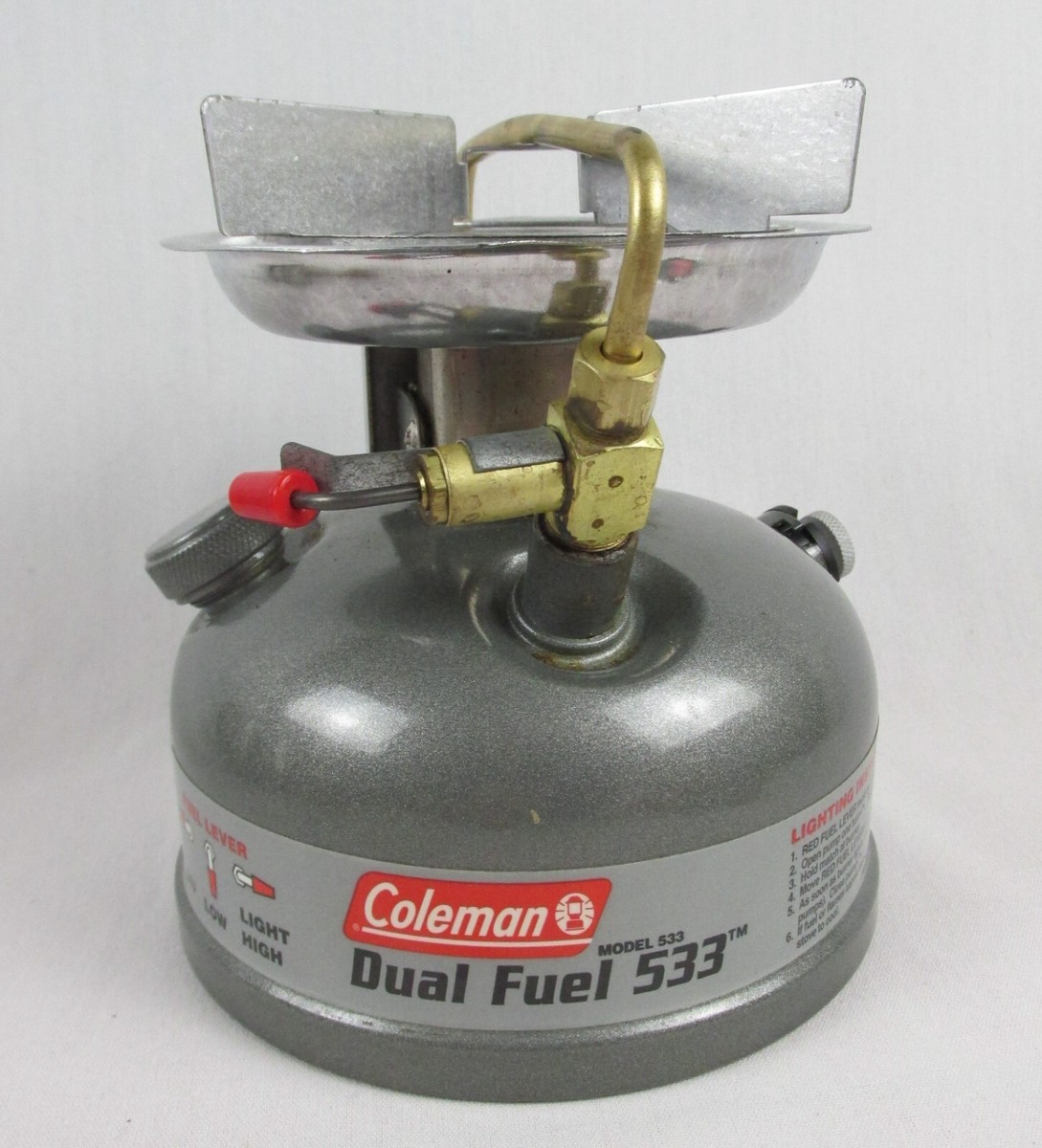 COLEMAN Model 533 Dual Fuel Single Burner Camping Stove Made in