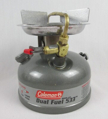 COLEMAN Model 533 Dual Fuel Single Burner Camping Stove Made in