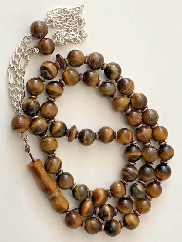 NEW - Masbaha - Prayer Beads - Worry Beads - Tiger Eye
