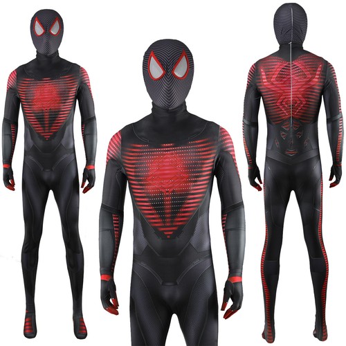 2023 Upgraded Miles Morales Spiderman Jumpsuit Cosplay Costume 3D Suit Halloween - Picture 2 of 24