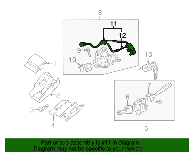 Genuine OEM Cylinder Switch For 04-06 Mitsubishi Endeavor Eclipse 2.4L 3.8L  - Image 2 of 2