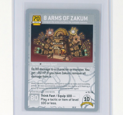 Maplestory iTCG - 8 ARMS OF ZAKUM Rare Tactic Card 2008 WOTC Set 5