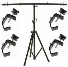 MR DJ DJ Pro Audio Lighting Fixture Tripod Stand with T-Bar Light Truss  4 C