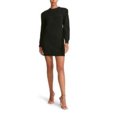 BB Dakota by Steve Madden Black Booked  Busy Long Sleeve Minidress NWT Small