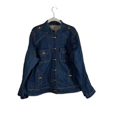 Seven7 Luxe Blue Denim Military Style Jacket