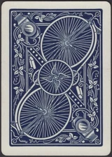 Playing Cards Single Card Old Antique Wide * USPC BICYCLE 808  No. 81 WHEEL No.2