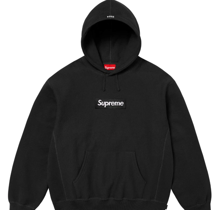 Sweat à capuche Supreme Box Logo (FW24) noir   XL expédié maintenant ✅