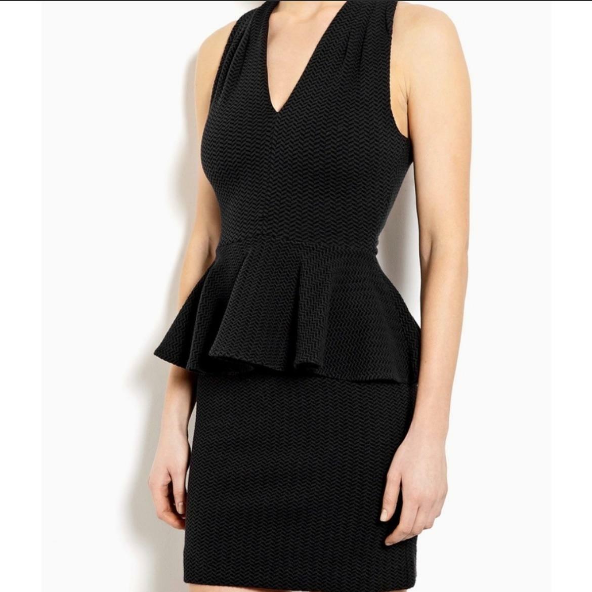 Ganni Black Sleeveless Peplum Dress, XS - image 2