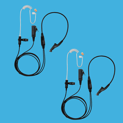 2ps Store 2-Wire Clear Tube Earpiece PTT for Motorola MOTOTRBO APX8000 APX5000