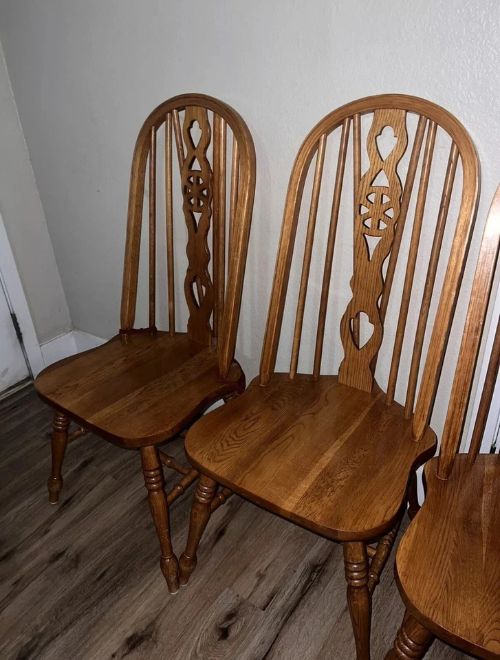 Vintage Mid - Century Oak Windsor风格餐椅 — 第 3/4 张图片