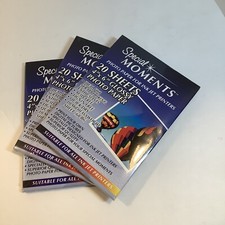 3-GLOSSY NEW SPECIAL MOMENTS PHOTO PAPER FOR INK JET PRINTERS 4" X 6", 60 SHEETS