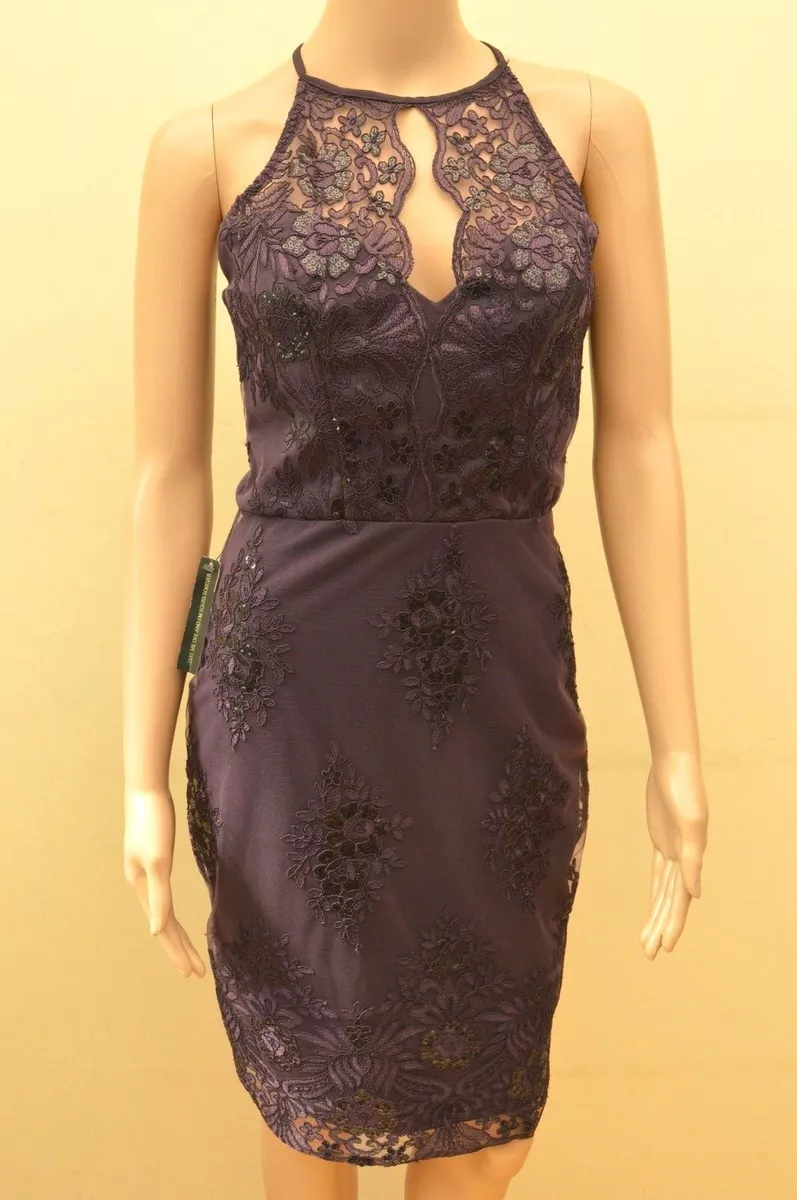 Lipsy sequin apron clearance neck bodycon dress