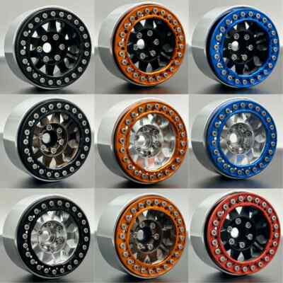 4pcs Metal Beadlock Wheels Hub for 1/10 RC Crawler Car Traxxas SCX10 Km2 TRX4