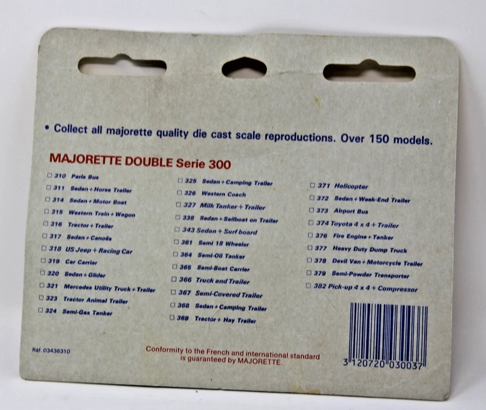 Majorette Rare 1970s Set Sedan Glider Transport Trailer 320 Alfa Romeo New Card - Image 4 of 4