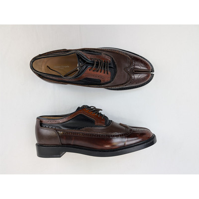 Maison Margiela Tabi Leather Shoes Boots in Dark Brown BNWB 45