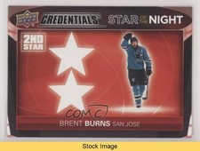 2021-22 Upper Deck Credentials 2nd Star of the Night Brent Burns #2S-8 READ z6b