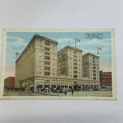 Vintage Unposted Postcard Multnomah Hotel Portland Oregon White Border E C KROP