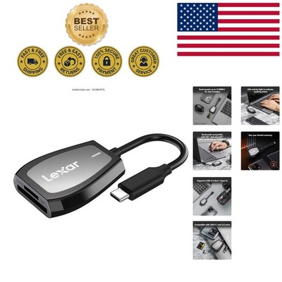 Professional USB 3.2 Dual-Slot Reader for SD & microSD Cards - 312MB/s Speed