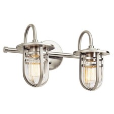 Kichler 45132NI Caparros 2-Light 2-Arm Bathroom Vanity Light