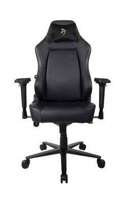 Arozzi Primo Premium PU Leather Gaming Chair - Black/Gold - For PRIMO-PU-GD