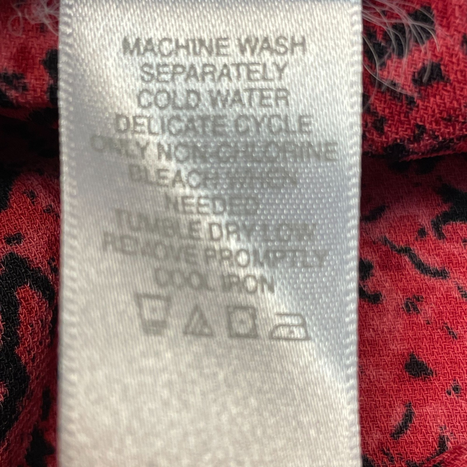 Vintage Python Button Tunic Top Womens 18 Red Sna… - image 12