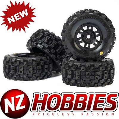 Proline Badlands MX F/R MTD 12mm Black Split Six (4) for ARRMA MOJAVE GROM
