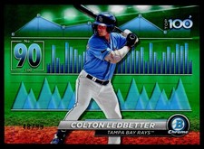 2024 Bowman #BTP-90 Colton Ledbetter Scouts' Top 100 Green Refractors #/99 D7