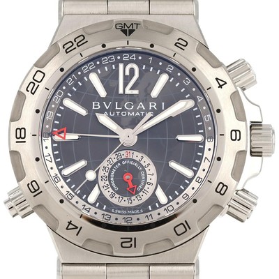 Authentic BVLGARI Diagono GMT DP42SGMT DP42C14SSDGMT SS Automatic  #260-004-2...