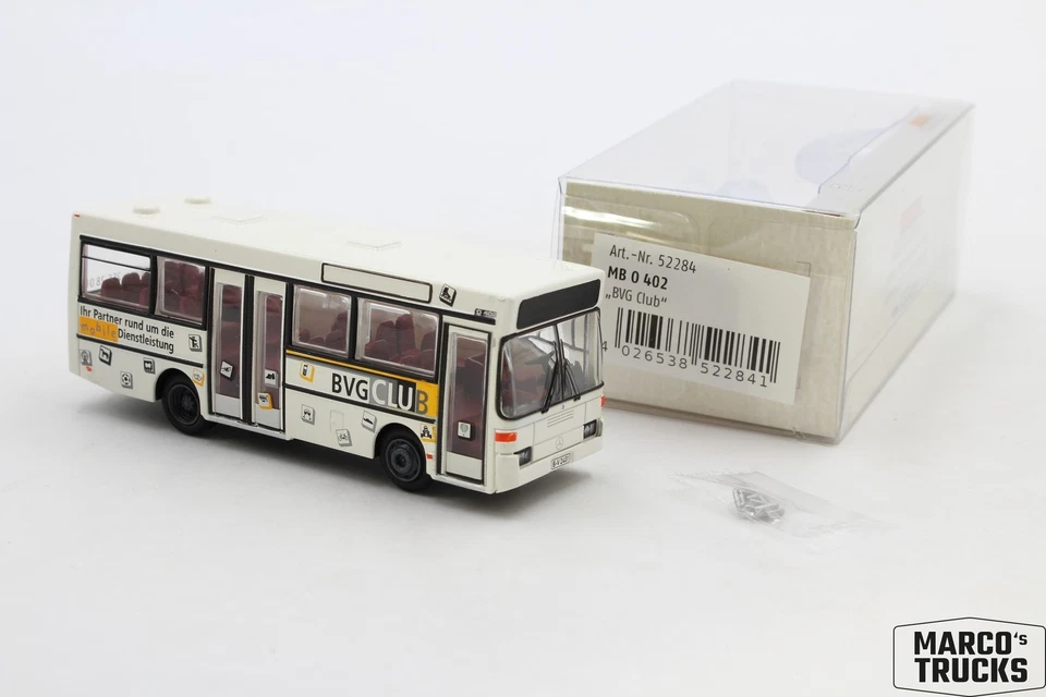 Brekina Mercedes-Benz O 402 als Clubbus der BVG Nr. 52284 1/87 /BRN3212 - Bild 1 von 1