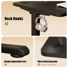 Ergomaker Black Electric 80cm Adjustable Standing Desk Standing Computer Table — image 8