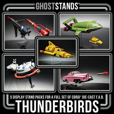 Thunderbirds 5er Set Aufsteller für Corgi F.A.B Collection / GHOST STANDS 
