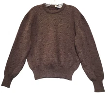 Vintage WILGER COMPANY Women Brown 100% ENGLISH PURE NEW WORSTED WOOL Sweater LG
