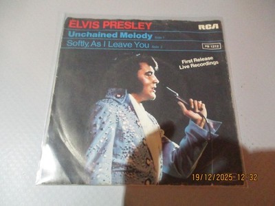 (25)  7'' Single Vinyl - Elvis Presley - Unchained Melody / Softly as I leave you
