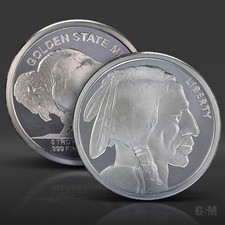 5 oz Buffalo Silver Round .999 Fine Bullion 71.88 per troy oz