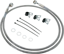 Drag Specialties - 660214-4 - Brake Line - Front - +4" - Stainless Steel