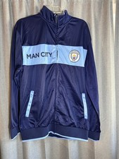 Manchester City Track Jacket Official Merchandise Men s Size Large Blue