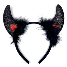 1Pcs Halloween Devil Horns Headband Funny Halloween Headwear Style-1