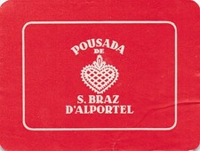 Pousada De Sao Braz d'Alportel Portugal Vintage Hotel Luggage Label Used Heart